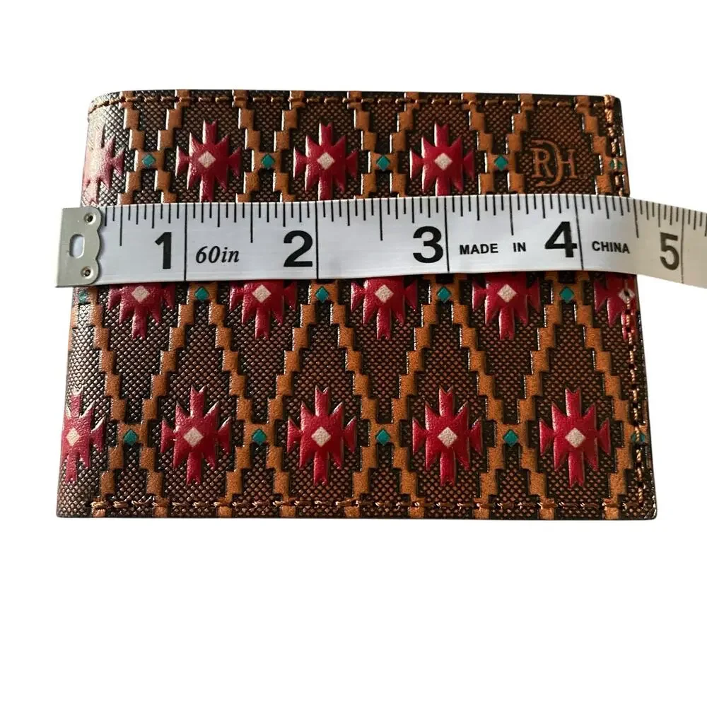 NWT Red Dirt Hat Bifold Leather Wallet Geometric Southwest Rodeo 23111881W16